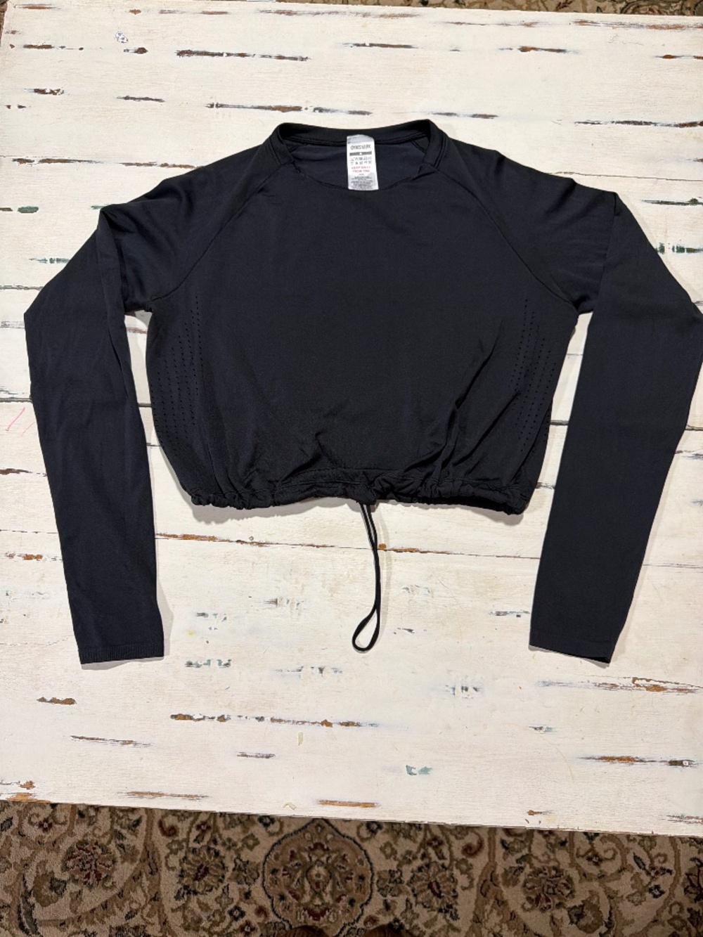 GymShark Sweat Seamless Long Sleeve Crop Top Womens M B3A6H